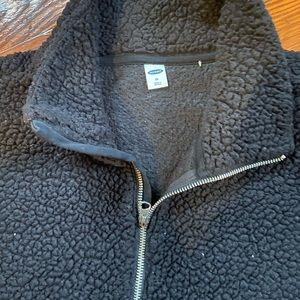 Old Navy Black Fleece 1/4 Zip-up